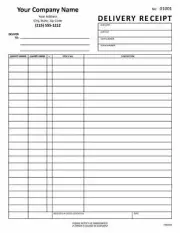 50 Sales Delivery Shipping Receipts / 2 Part Carbonless / 8.5 x 11 TMG009