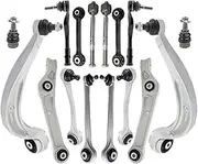 Front Upper Lower Control Arm Tie Rod End Link 16pcs Kit，Compatible With A4 B9 A5 F57 F5A 2015 2016 2017 2018 2019 2020