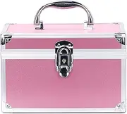 Cosmetic Organizer Box Portable Make Up Case Lockable Storage Box for Jewelry & Make Up Tools Pink One Size