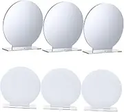 ABOOFAN 6 Sets Acrylic Table Number Signs with Stand Blank Wedding Sign for Parties and Events and Lightweight Table Display for Guest Names