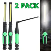 2x Rechargeable COB LED Work Light Flashlight Lamp Torch With USB Cable Workshop