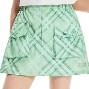 [Barry Banny] Girls Plaid Skirt Casual with Pockets Lining Elastic Waist A-line Kids Teens Skirt Summer 3'7"–5'5"