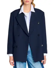 Sandro Wool Blend Suit Jacket