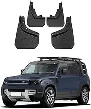 Car Mudguard Mud Flaps for Defender 90/110 2020-2025 Molded Custom Front and Rear Mudflaps Splash Guards Flares Kit 4-PC Auto Accessories,Send 1 Car Wash Towel