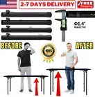 4x Adjustable Table Leg Extenders Steel Risers Raise Table Height Leg Extensions