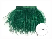 10 Yards - Hunter Green Ostrich Fringe Trim Wholesale Feather Prom Dress Costume