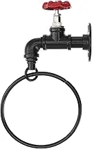 SHINEOFI Towel Racks for Bathroom Towel Hooks Iron Ring Waterproof Space Saving Easy Install