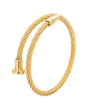 Eye Candy LA The Bold Collection Titanium Leo Cuff Bracelet