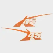 MasterCraft Boat Graphic Decals 7501673 | X45 Orange (Set Of 2)
