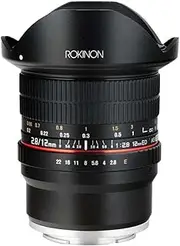 Rokinon 12mm F2.8 Ultra Wide Fisheye Lens for Sony E Mount Interchangeable Lens Cameras (NEX) - Full Frame Compatible