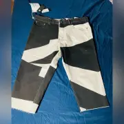Roberto Cavali - Just Cavali - Cut-off Jeans - Size 32 - Mens - Black / White