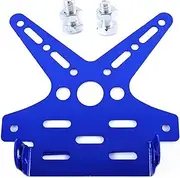 Motorbike Registration Plate Holder Electroplate Aluminum Alloy Motorcycle Rear License Plate Frame Motorbike Scooter Number Plate Holder Plate Holder(Blue)