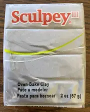 Sculpey III Oven-Bake Modeling Clay / Silver #1130 / 2 oz., New & Sealed