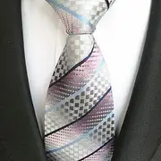 Man tie Serpent Silver Gray Streak Fashion tie