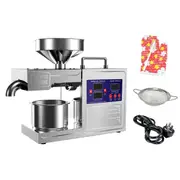 Intelligent Automatic 820W Oil Press Machine Oil Extraction Stainless Steel Oil Expeller Hot and Cold Oil Pressing Direct Current Machine Commercial Home