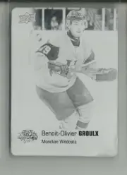 2019-20 Upper Deck CHL # 95 Benoit-Olivier Groulx Black Printing Plate 1 of 1