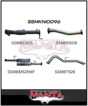 MANTA 3" COMPLETE EXHAUST FITS NISSAN NAVARA D23 NP300 2015-ON (SSMKNI0096)