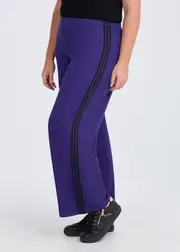 [TS] Taking Shape Natural On The Go Wide Pant Size 28 in Violet Blue, Viscose - Plus Size Women's Clothing Violet Blue