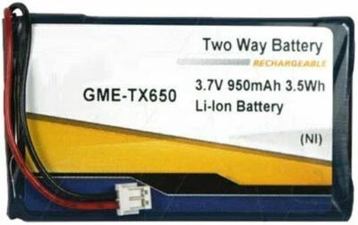 GME TX650 UHF Two Way Radio Replacement Battery 3.7 Volt 950mAh