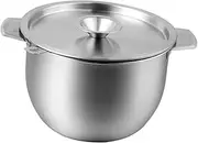 VERDANVERSE Stainless Steel Oil Basin with Lid Practical Oil Storage Container for Kitchen Multi Purpose Oil Filter Pot Restaurant Use