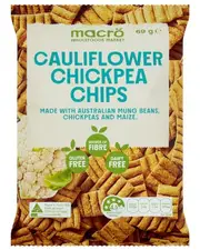 2 x Macro Wholefoods Market Cauliflower Chickpea Chips 69g