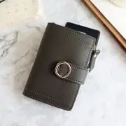 New Women's Short Wallets, Simple and Fashionable Small Wallets, PU Leather Card Holder, Women's Purse