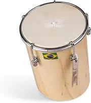 JL Sport 6" Afro Brasilian Leather Cuica Natural Wood Friction Drum Samba Music Instrument