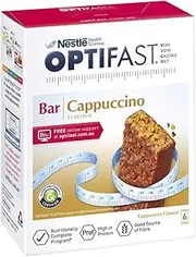 Nestle Optifast VLCD Cappuccino Bars 65 g (Pack of 6)
