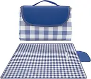 Beach Blanket - Camping Rug - Sandproof Foldable Mat With Handle 78X78Inch For Backyard Poolside Balcony Beach Porch Relaxing Deck Entertaining Campground Sports