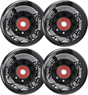 Inline Skate Wheels, Replacement Roller Skating Wheels 90A Inline Skates Wheels,Skates Replacement Wheel with Bearing ABEC 9,for Children Youth,Teens and Beginners (Pack of 4)