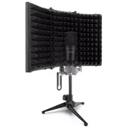 Pyle Portable Microphone Isolation Shield, Quick & Easy Setup for Booth PSMRS08