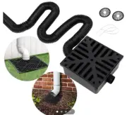 Gutter Downspout Extensions, Upgraded 12X12In Catch Basin Low Profile Downspout