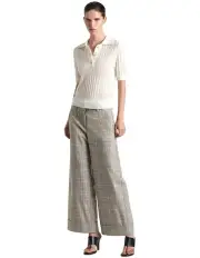 [Cue] Alpaca Merino Blend Polo Knit in Ivory