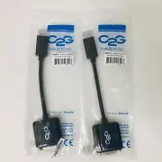 C2G 8in DisplayPort Male to Single Link DVI-D Female Black Adapter Converter