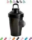 a Small Dark Black 12Oz/400Ml W. Measurement Marks & Stainless Whisk Blender Mix
