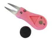 BALL MARKER GOLF SWITCHBLADE GOLF PINK DIVOT TOOL NEW