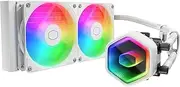 Cooler Master 240 Core II White AIO CPU Liquid Cooler, R9|U7|i7, Dual Chamber G9R Pump, Infinity Mirror aRGB, 400mm Tubing, 240mm Radiator, 120mm PWM Fan, AMD Ryzen AM5|4, Intel LGA 1851|1700 Platform