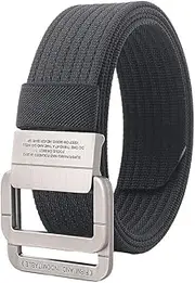 [Generic] Adjustable Double D-Rings Belt For Men Women Sturdy And Fashionable Fashionable For Comfortable Wearing. Nylon