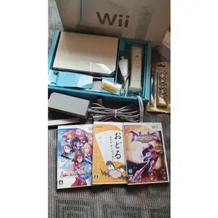 盒裝 任天堂 Wii 主機＋3份原版遊戲合售