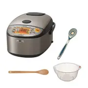 Zojirushi NPHCC18XH Induction Heating System Rice Cooker Bundle with Accessories