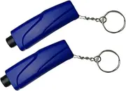 Window Breaker Seatbelt Cutter 2-in-1 Car Glass Breaker Keychain Emergency Escape Tool for Land and Underwater, Car Safety Hammer Automotive Life Safety Tools Kit (Blue Pack of 2)