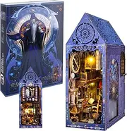 Book Nook Kits for Adults, Miniature House Dollhouse Kit for Teens, DIY Crafts for Adults, Bookshelf Decor Magic House with LED Light, Gifts for Family and Friends