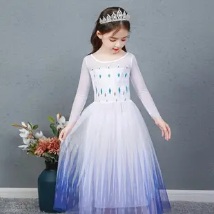 艾莎白色公主裙，萬聖派對 萬聖節 化妝舞會 變裝派對 公主裝 角色扮演 冰雪奇緣，X射線【W380045】