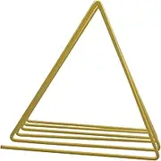 jojofuny Triangle File Folder Rack Art Organizer for Desk Sections File Holder Space Saving Storage Sorter for Magazines Books and Papers Golden Finish