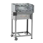 Brazilian BBQ Grill 9 Skewers Rotisserie Churrasqueiras Giratoria com Caçamba