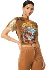 ALICE + OLIVIA TARI GUNS N ROSES CHAINMAIL TEE SIZE XS/S NWT