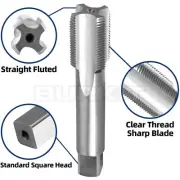 M40 X 3 Thread Tap Left Hand, HSS M40x3.0 Straight Fluted Machine Tap