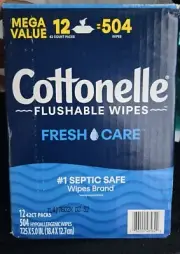 Cottonelle Fresh Care Flushable Wet Wipes 12 ct - 504 Wipes