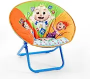 Idea Nuova Cocomelon Toddler 19” Folding Saucer Chair with Cushion, Ages 3+