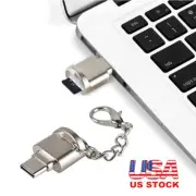 Type C To Micro SD TF Card Reader OTG USB Adapter Converter For TypeC Cell Phone